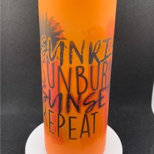 25oz glass water bottle with lid